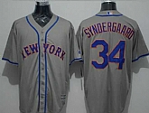 New York Mets #34 Noah Syndergaard Gray New Cool Base Stitched MLB Jersey,baseball caps,new era cap wholesale,wholesale hats
